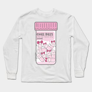 chill pills cute pills cartoon Long Sleeve T-Shirt